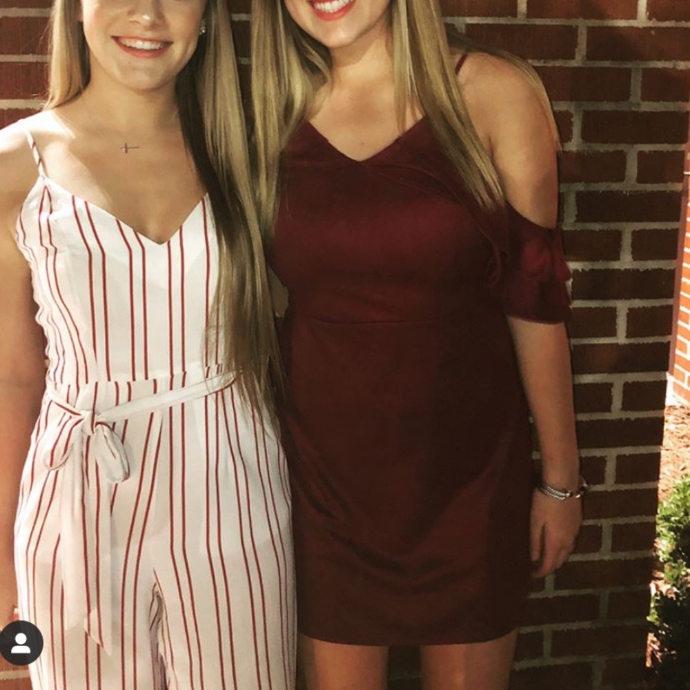 maroon dress